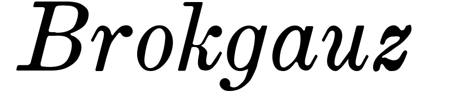 Brokgauz & Efron Italic Yazı tipi ücretsiz indir